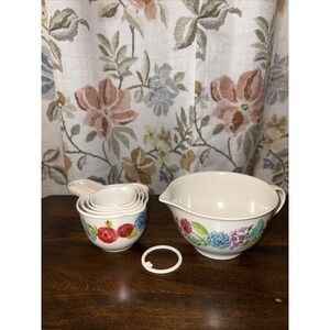 The Pioneer Woman Dazzling Dahlias Floral Melamine Measuring Cups Set Of 5